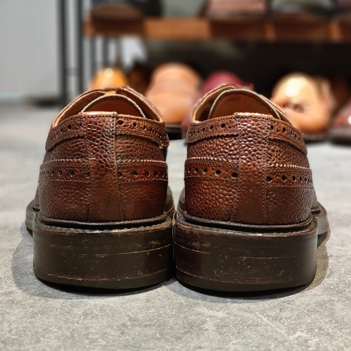 美品【Tricker’s】トリッカーズ M5164 ロングウイングチップ ブラウン サイズUK7