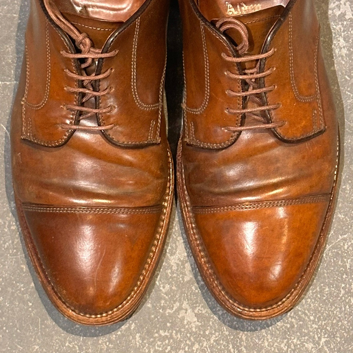 希少【ALDEN】オールデン 24802 キャップトゥ ダービーシューズ シガーコードバン ブラウン サイズUS7E アバディーンラスト