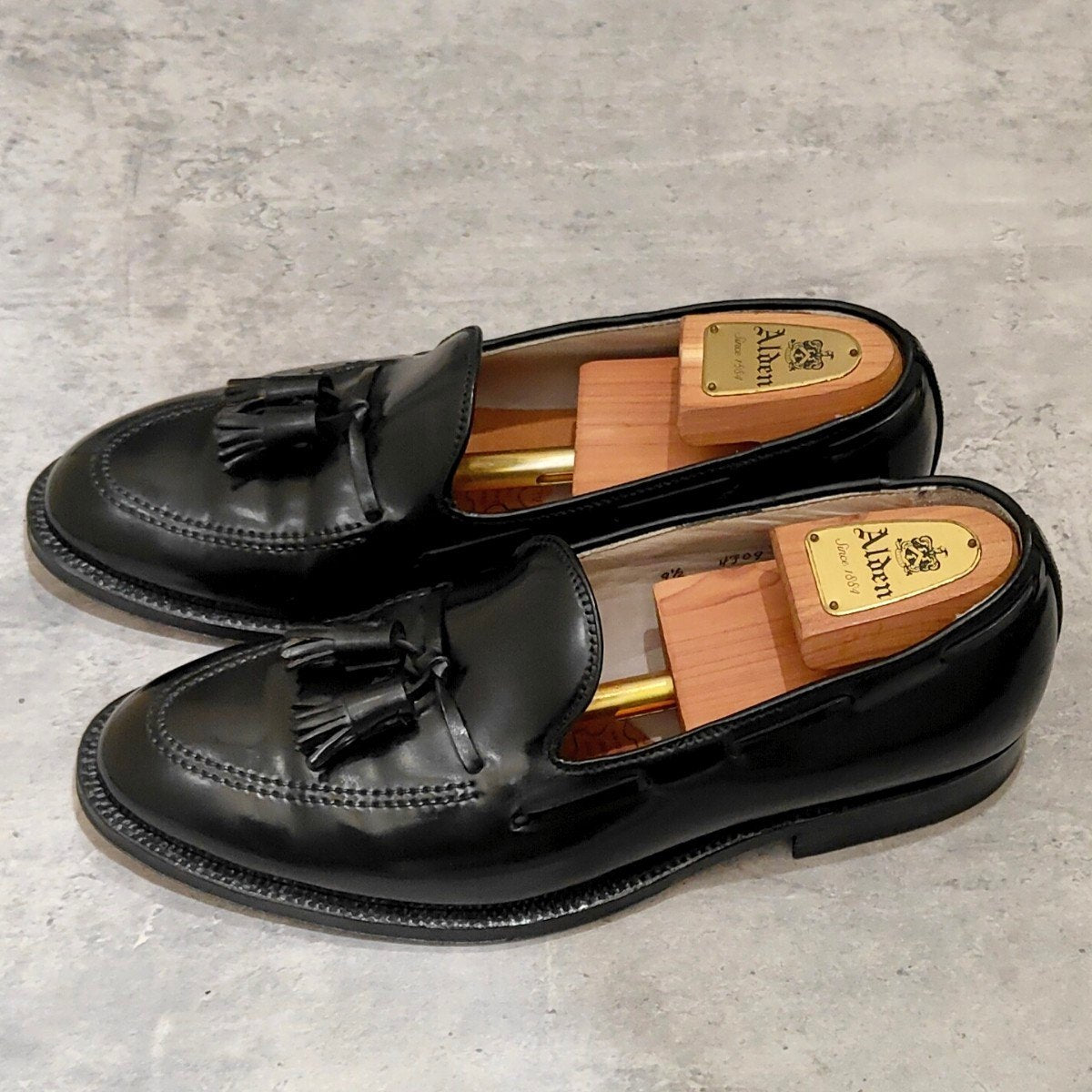 使用数回極美品【ALDEN】オールデン 664 タッセルローファー コードバン ブラック サイズUS9.5D アバディーンラスト