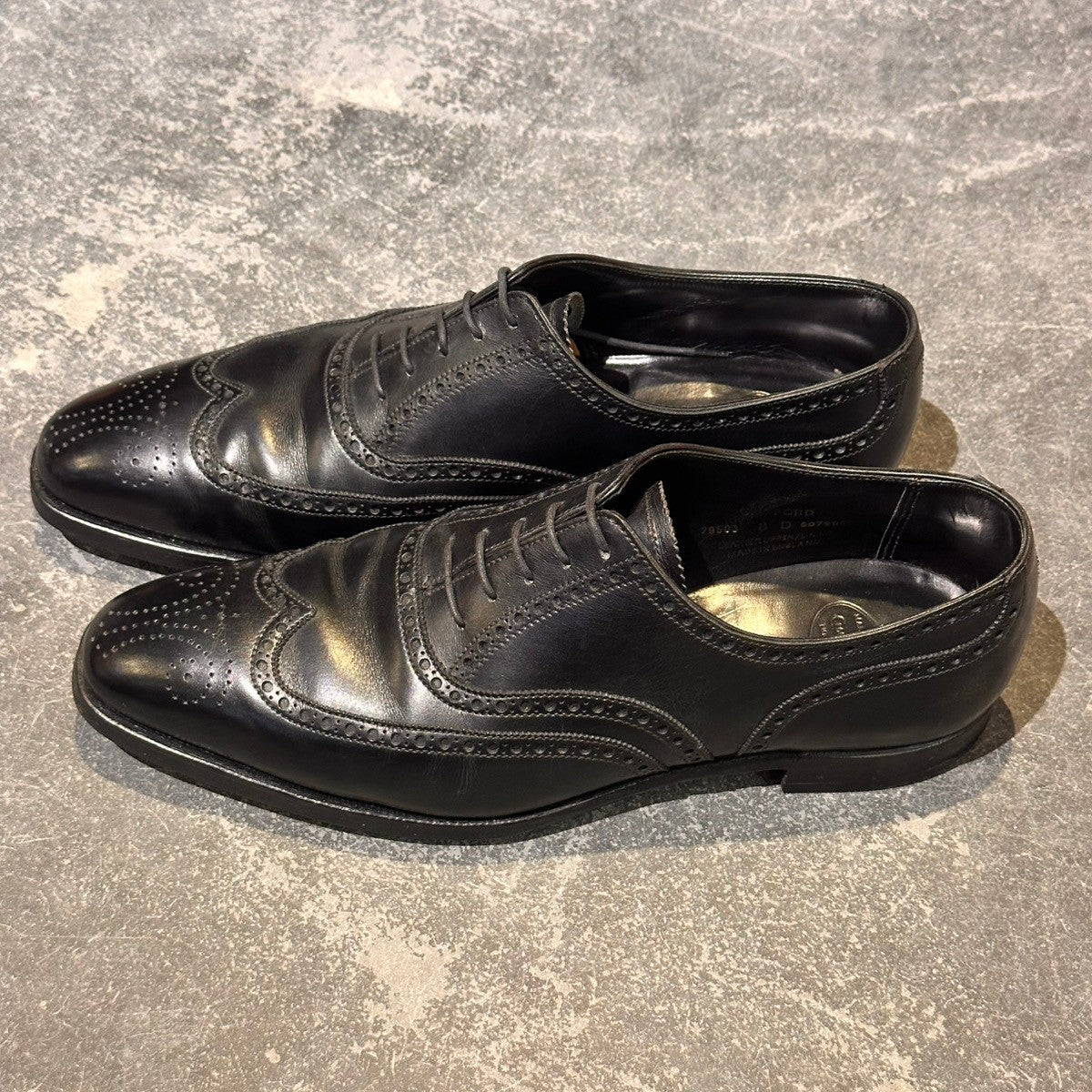 【Crockett&Jones】クロケット&ジョーンズ クリフォード ウイングチップ カーフ ブラック サイズUK8E 337ラスト
