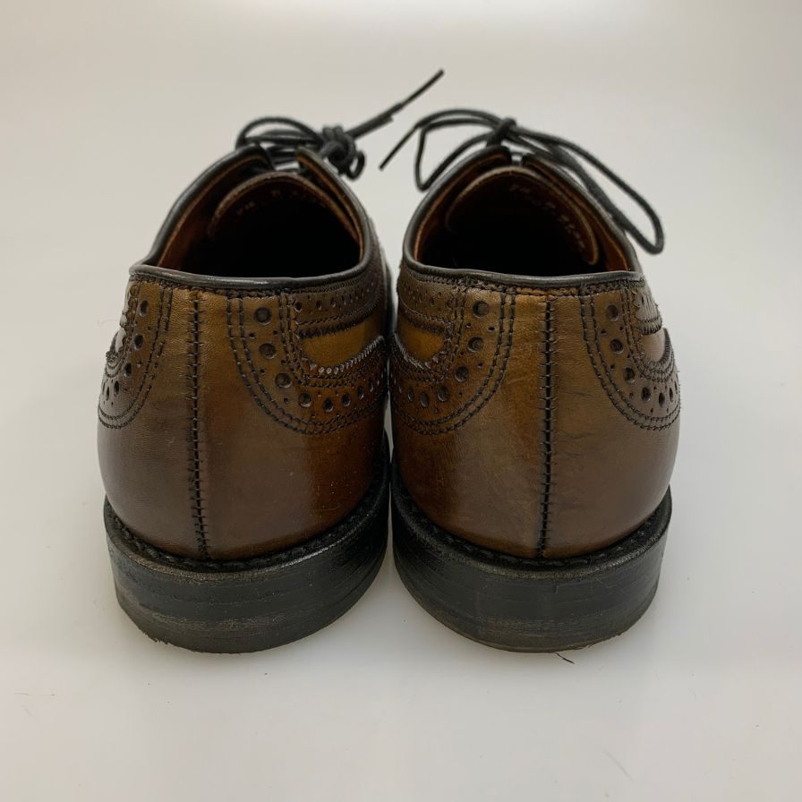 【ALLEN EDMONDS】アレンエドモンズ レザーシューズ ストランド セミブローグ カーフ ブラウン サイズUS7.5 メンズ Strand
