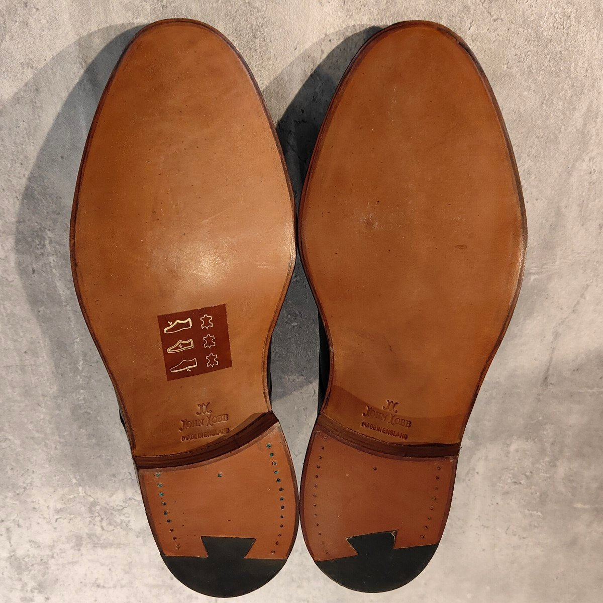 希少 未使用【JOHNLOBB】ジョンロブ アビントン プレーントゥ カーフ ダークブラウン サイズ UK8EE 2010ラスト