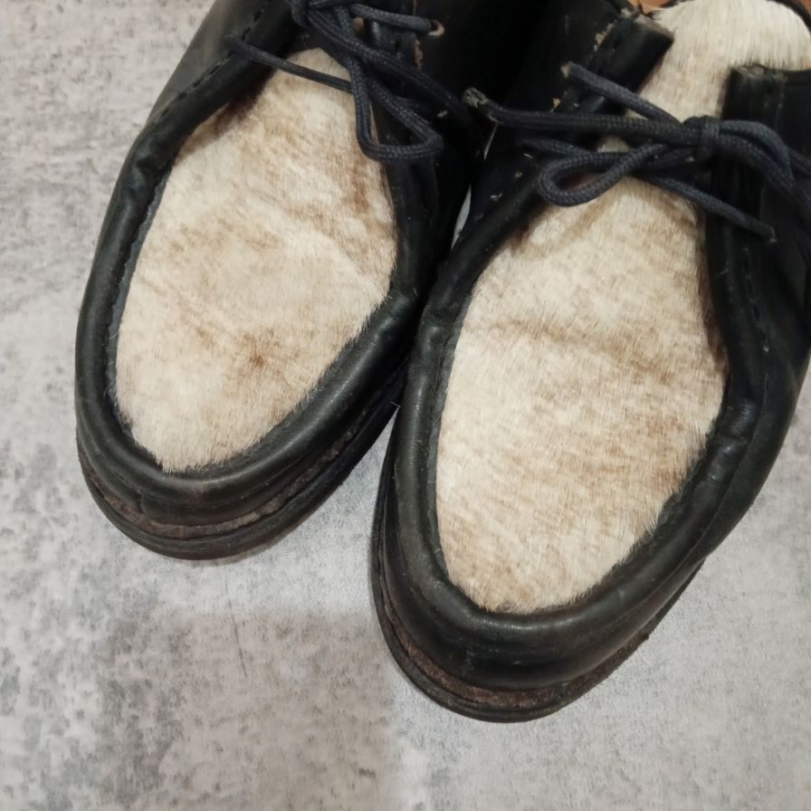 【PARABOOT】パラブーツ レザーシューズ ミカエル チロリアンシューズ ポニー ブラック メンズ サイズ42