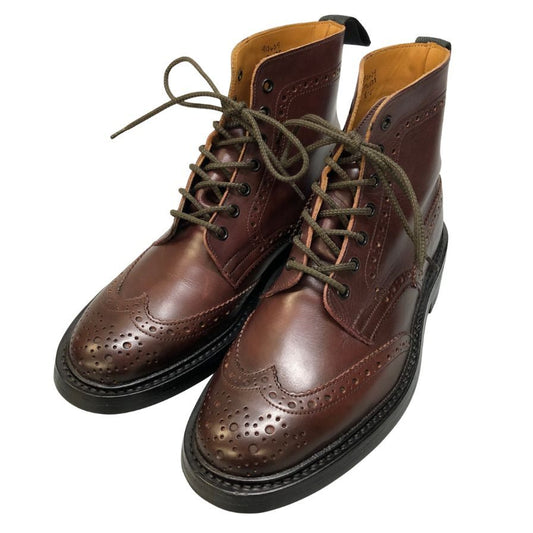 【Tricker's】トリッカーズ カントリーブーツ モールトン ウイングチップ 913439 M2508 ブラウン UK8.5