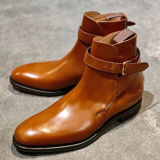 新品未使用【Church´s】チャーチ BLETSOE ジョッパーブーツ バーウッド 5都市 ポリッシュドバインダーカーフ サンダルウッド サイズUK75F 173ラスト