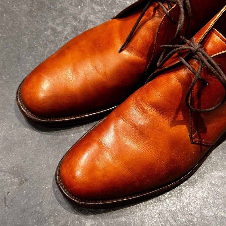 【CROCKETT&JONES】クロケット&ジョーンズ レザーシューズ  SUBS チャートシー チャッカブーツ カーフ ブラウン サイズUK7E メンズ