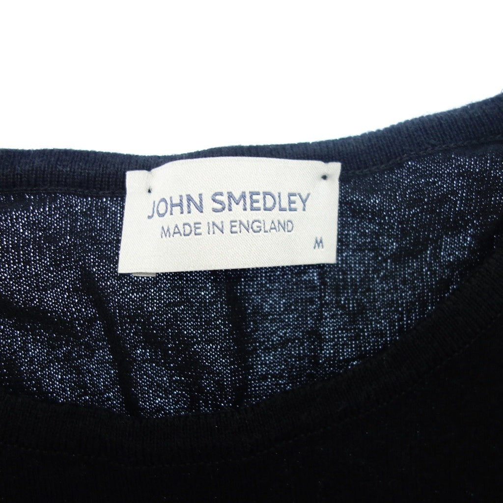 【JOHN SMEDLEY】ジョンスメドレー シーアイランドコットン クルーネックニット ブラック サイズ M