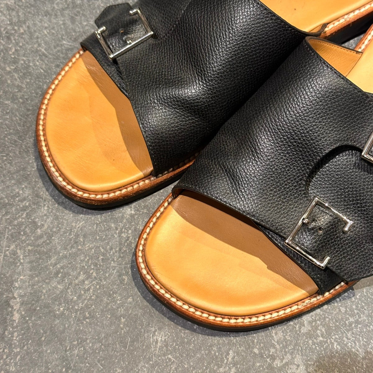 JOHN LOBB】ジョンロブ ビーコン レザーサンダル ダブルモンク