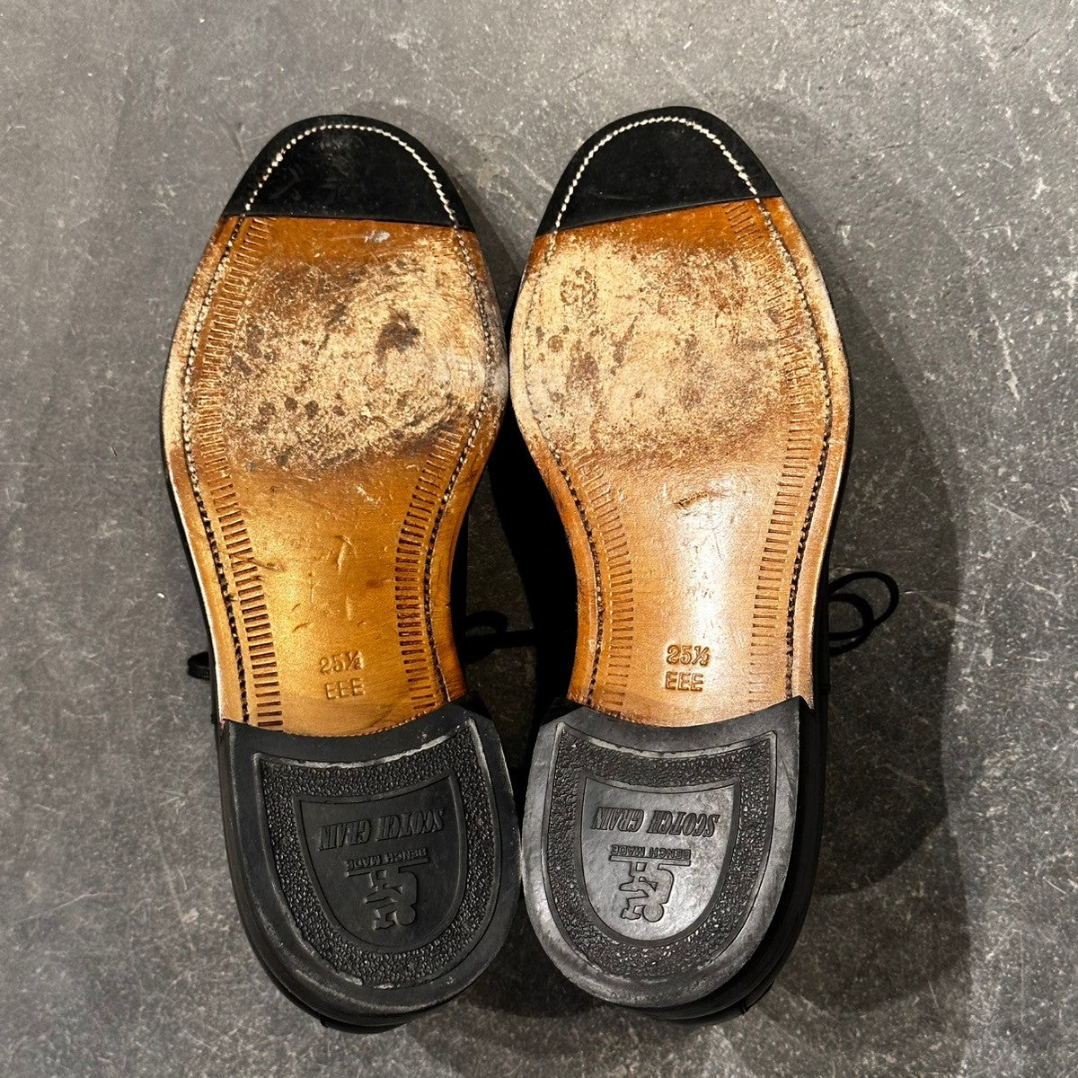 【SCOTCH GRAIN】スコッチグレイン 2416 ストレートチップ カーフ ブラック サイズ25.5EEE