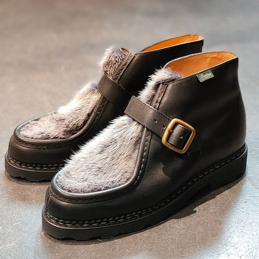 新品未使用 【PARABOOT】パラブーツ ×インターナショナルギャラリービームス ミリー ブリッド ミンク シングルモンクブーツ カーフ ブラック サイズ 41 参考定価￥97,900-