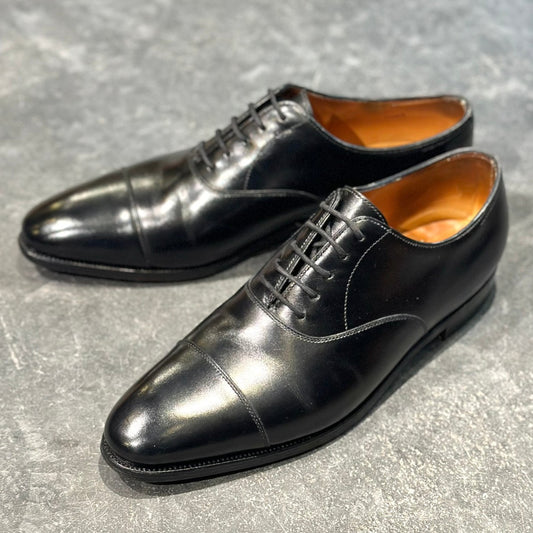 極美品【JOHNLOBB】ジョンロブ シティ2 ストレートチップ ブラック カーフ 7000ラスト サイズUK7D 7000ラスト