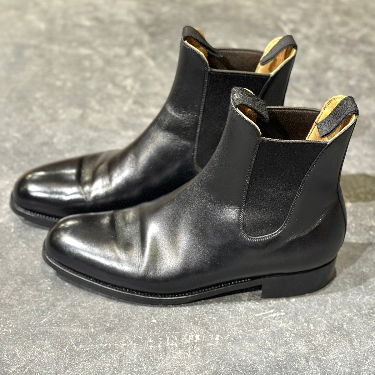 美品【J.M.WESTON】ジェイエムウエストン サイドゴア チェルシーブーツ カーフ 705 ブラック 7.5D 39ラスト
