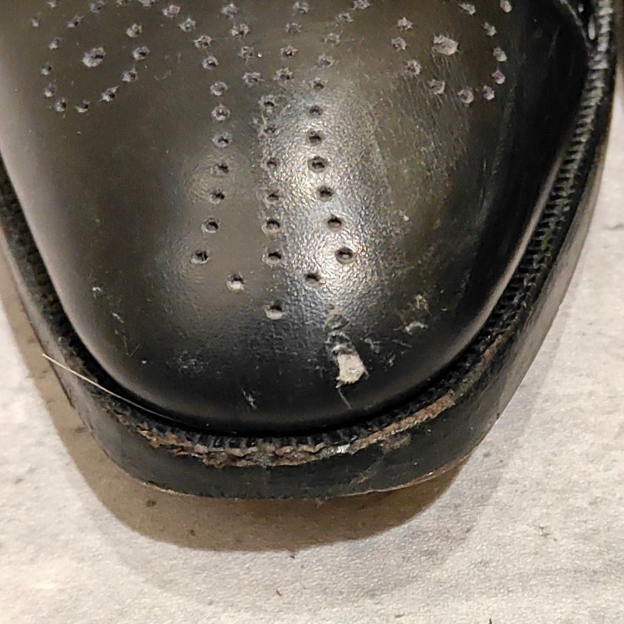 【Crockett&Jones】クロケット＆ジョーンズ セミブローグ ティエリー THIERRY Vフロント カーフ ブラック サイズUK6E
