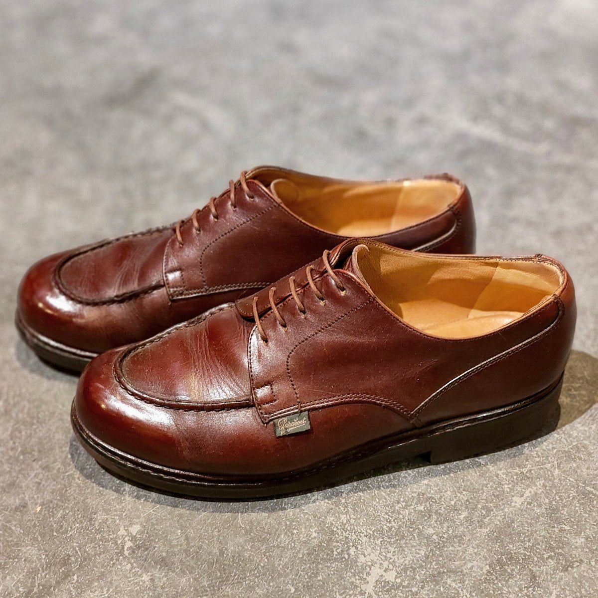 【Paraboot】パラブーツ シャンボード Uチップ リスレザー カフェ サイズ UK8 参考定価￥96,800-
