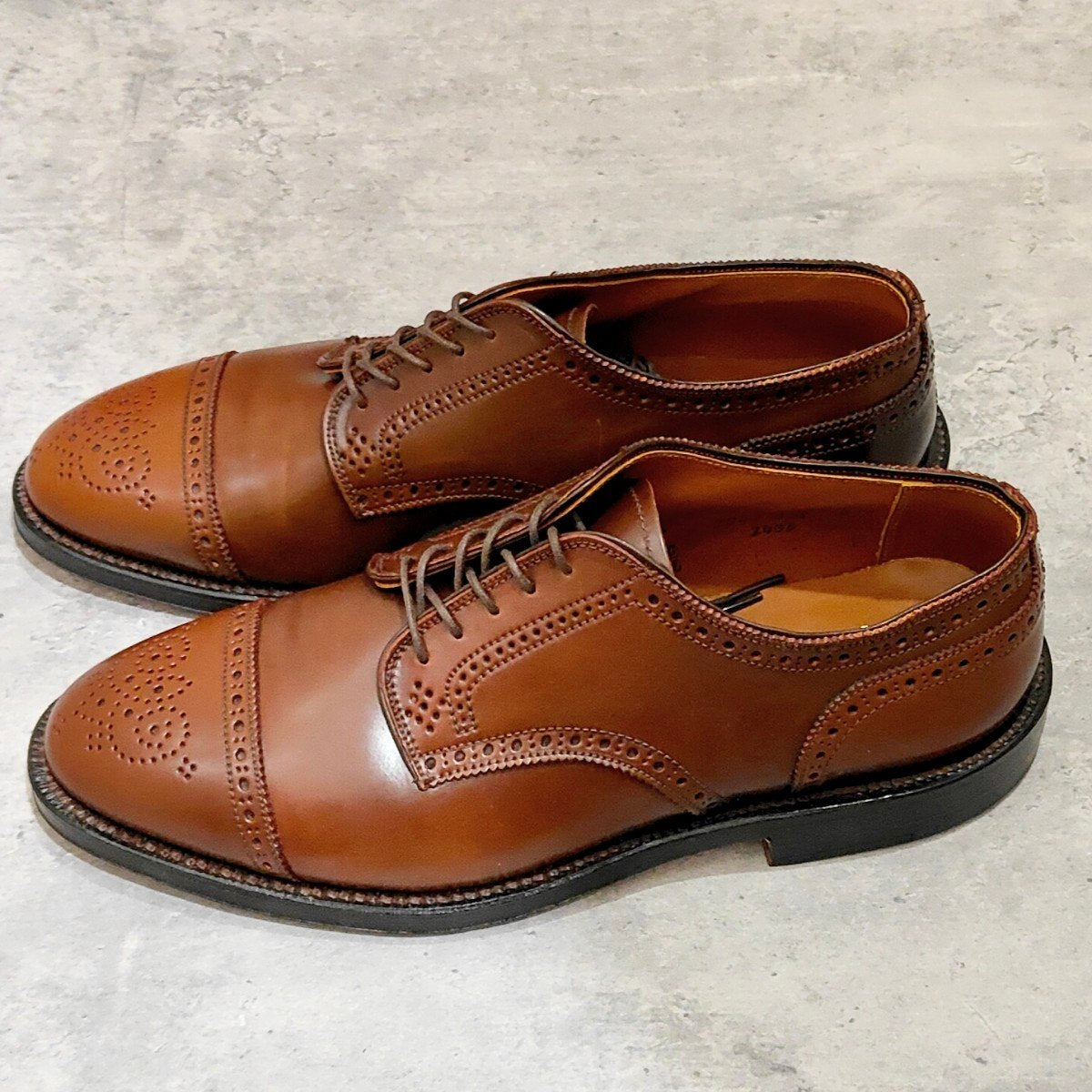 希少 未使用【ALDEN】オールデン 2435 セミブローグダービー ラベロコードバン想定 ブラウン サイズUS8E アバディーンラスト想定