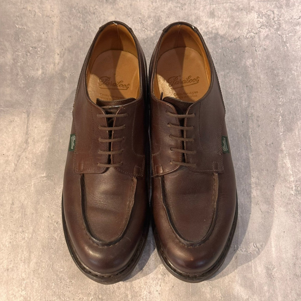 美品【Paraboot】パラブーツ シャンボ―ド Uチップ カーフ ブラウン サイズUK8.5