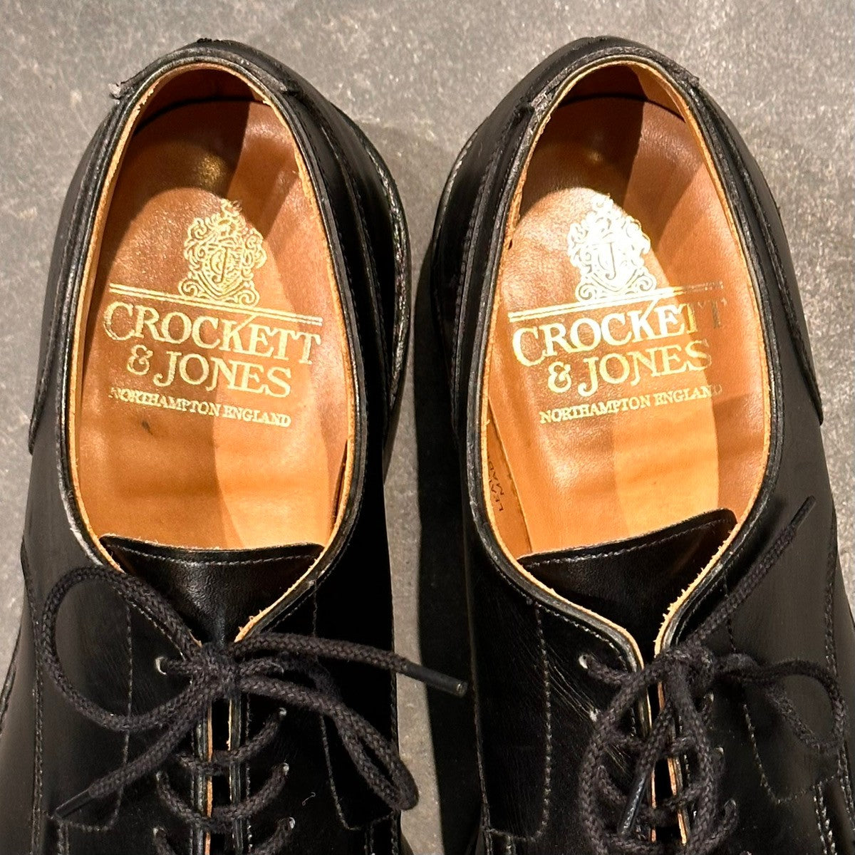 【CROCKETT&JONES】クロケット&ジョーンズ ダラム3 Uチップ カーフ ブラック サイズUK7 375ラスト