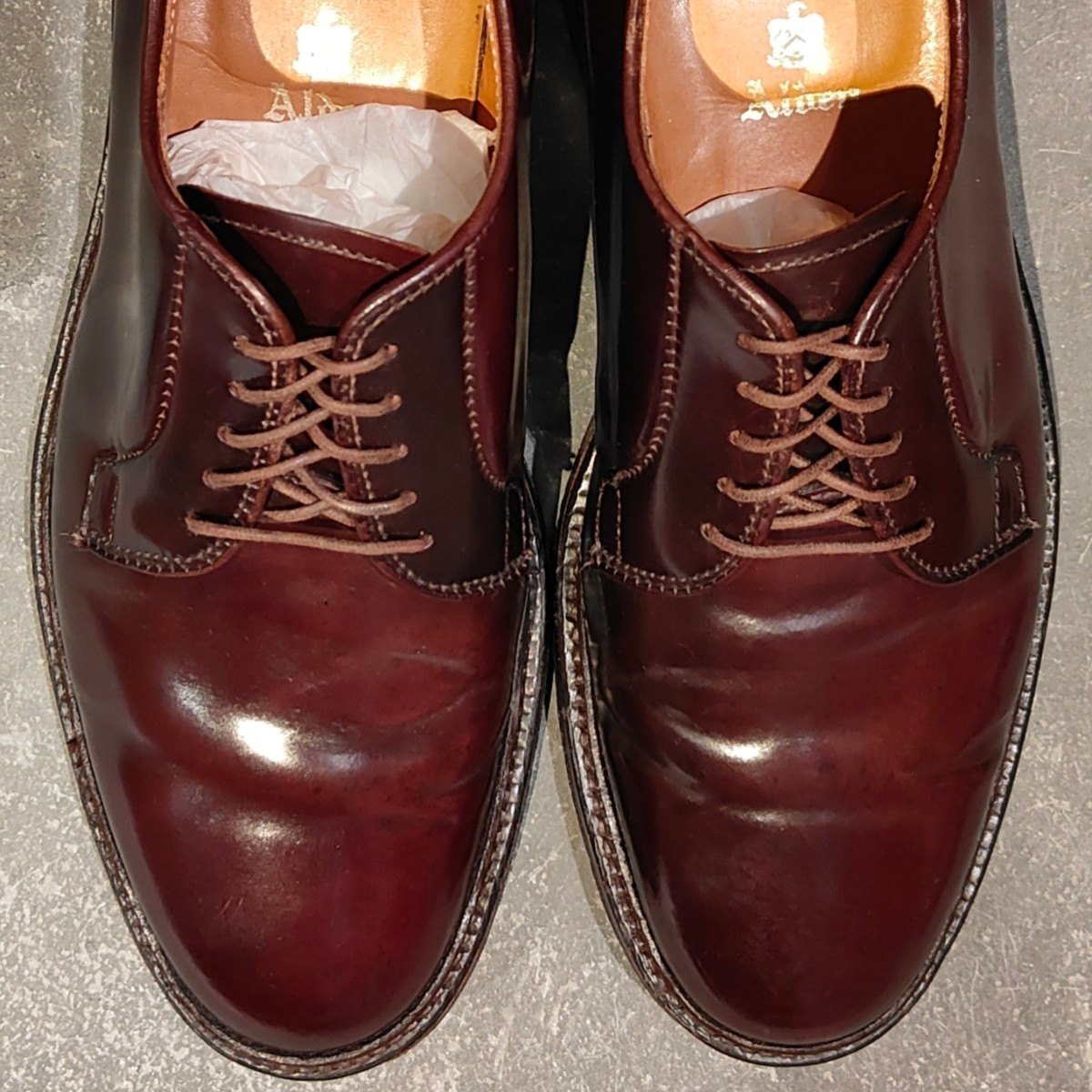 美品 【ALDEN】オールデン オールデンショップ別注 990 プレーントゥ コードバン ダークバーガンディ サイズ US7E バリーラスト 参考定価￥236,500-