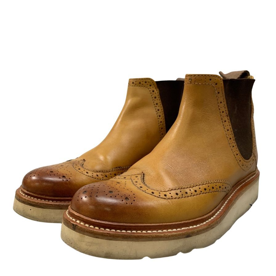 【GRENSON】グレンソン チェルシーブーツ サイドゴア ベージュ系 メンズ サイズ5