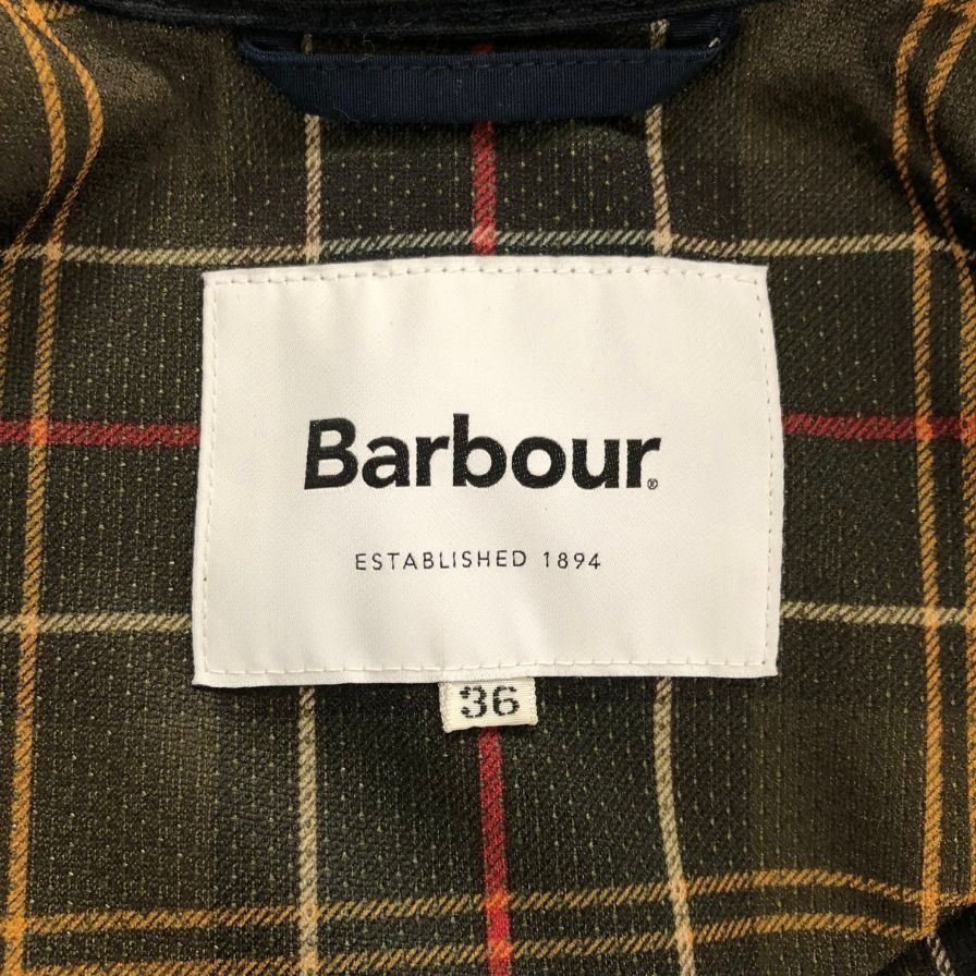 【Barbour】バブアー ビデイルジャケット ノンワックス ネイビー ポリエステル×コットン  サイズ36