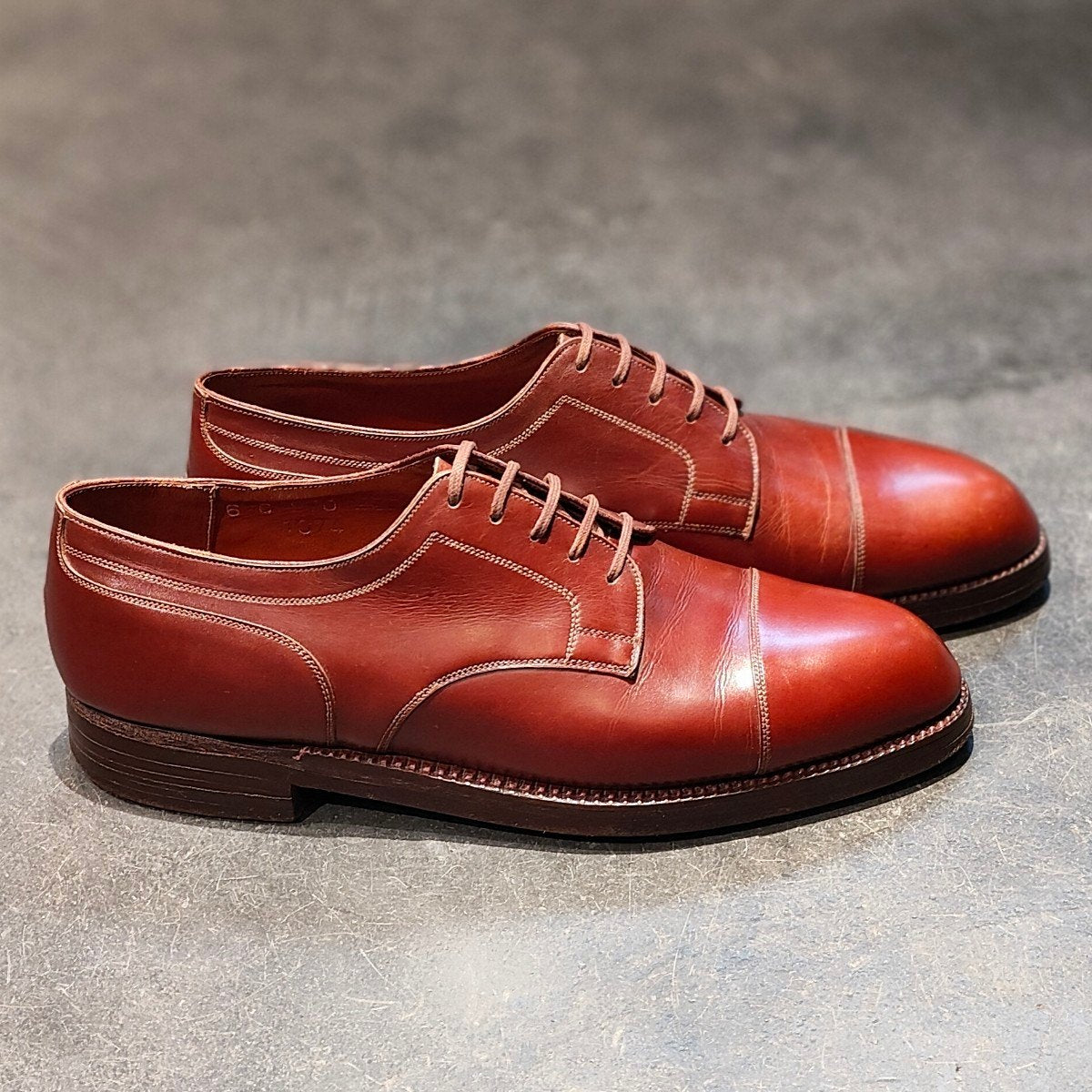 超希少 極美品 【J.M.WESTON】ジェイエムウエストン 60年代？ ストレートチップ ダービー カーフ ブラウン サイズ UK6C