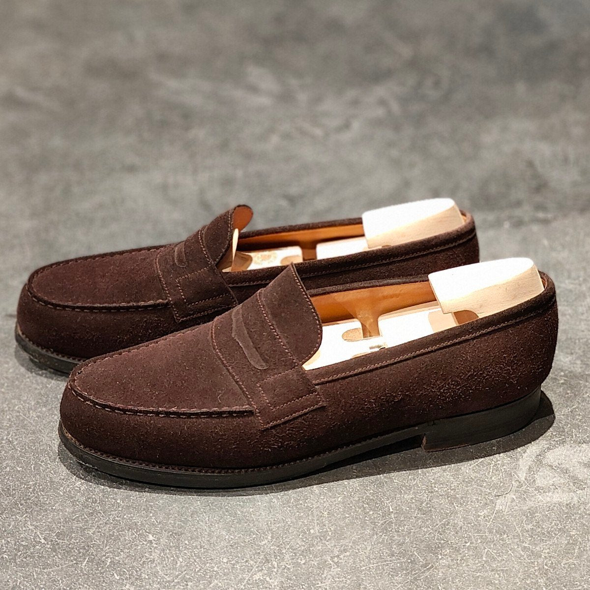 美品【J.M.WESTON】ジェイエムウエストン ウエストンヴィンテージ シグネチャーローファー 180 スエード ダークブラウン サイズ7.5B 41ラスト