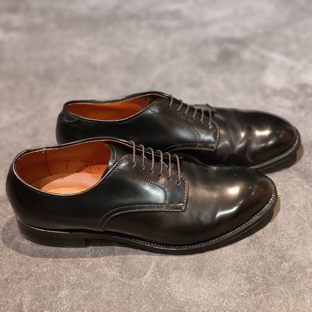 使用数回【ALDEN】オールデン アナトミカ別注  56919 プレーントゥ コードバン ブラック サイズUS9.5E モディファイドラスト