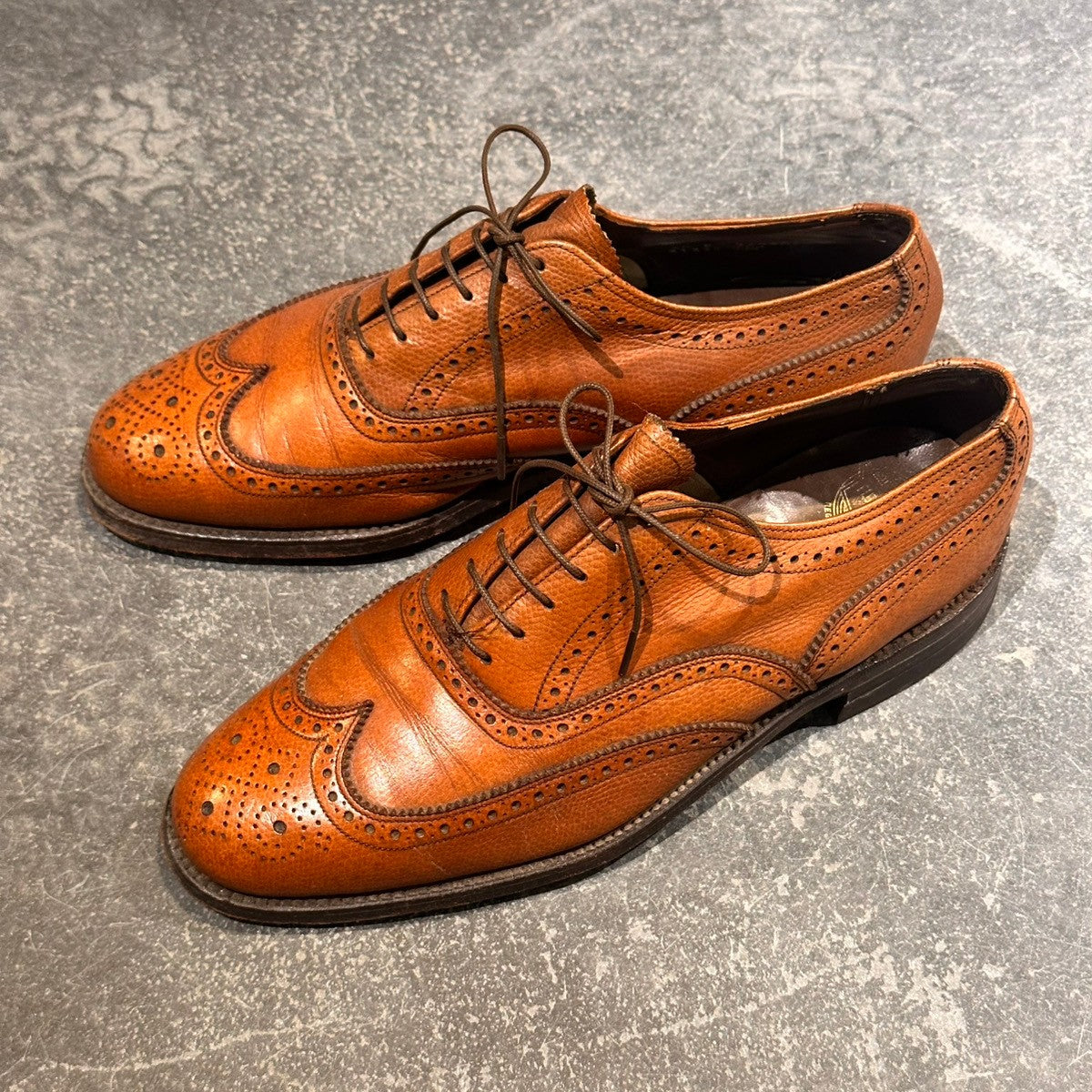 FLORSHEIM】フローシャイム ウイングチップ グレインレザー ブラウン