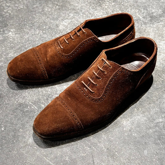 【Crockett&Jones】クロケット&ジョーンズ アルバニー アデレード スエード ブラウン サイズUK8D 395ラスト