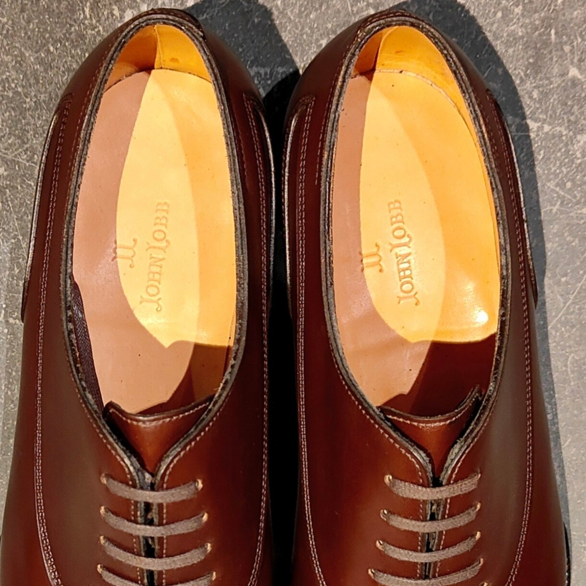 希少 新品未使用【JOHN LOBB】ジョンロブ スタッフォード ストレートチップ ブラウン カーフ サイズUK6.5E 7000ラスト