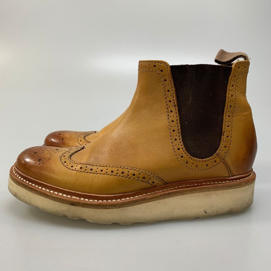 【GRENSON】グレンソン チェルシーブーツ サイドゴア ベージュ系 メンズ サイズ5