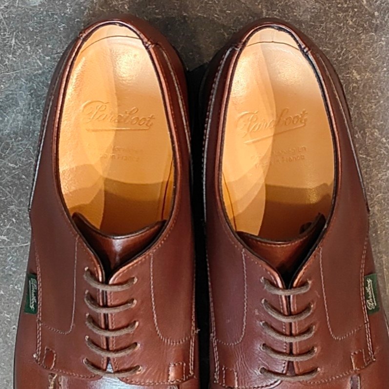 使用数回【Paraboot】パラブーツ シャンボード Uチップ リスレザー カフェ サイズ UK8.5 定価￥96,800-