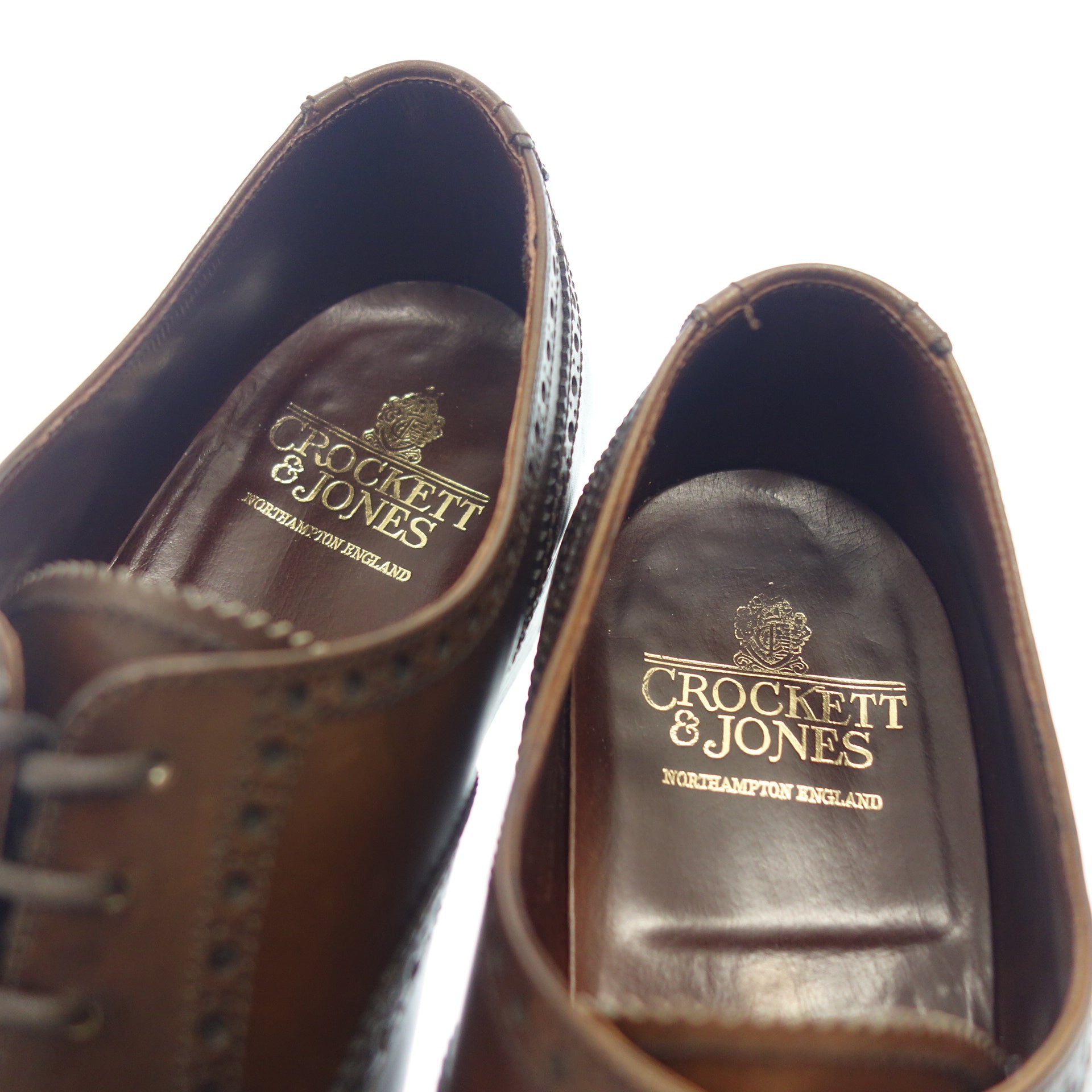 【CROCKETT＆JONES】クロケット＆ジョーンズ COVENTRY セミブローグ カーフ ブラウン サイズ UK8E 341ラスト