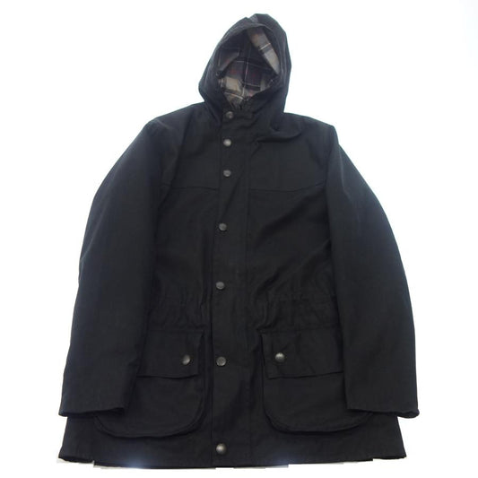 【Barbour】バブアー オイルドジャケット フーディ  ブラック 38