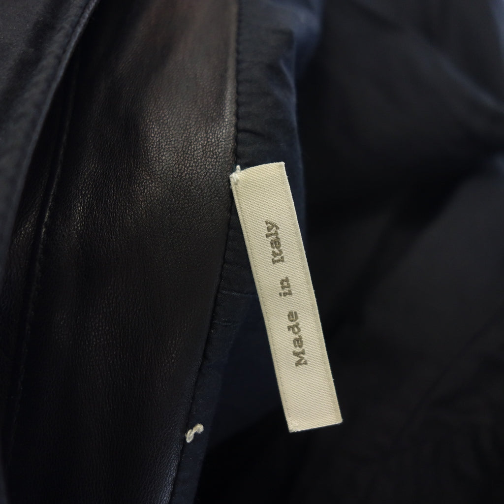 【Ermenegildo Zegna】エルメネジルド ゼニア リバーシブルレザージャケット イタリア製 ブラック サイズ 50