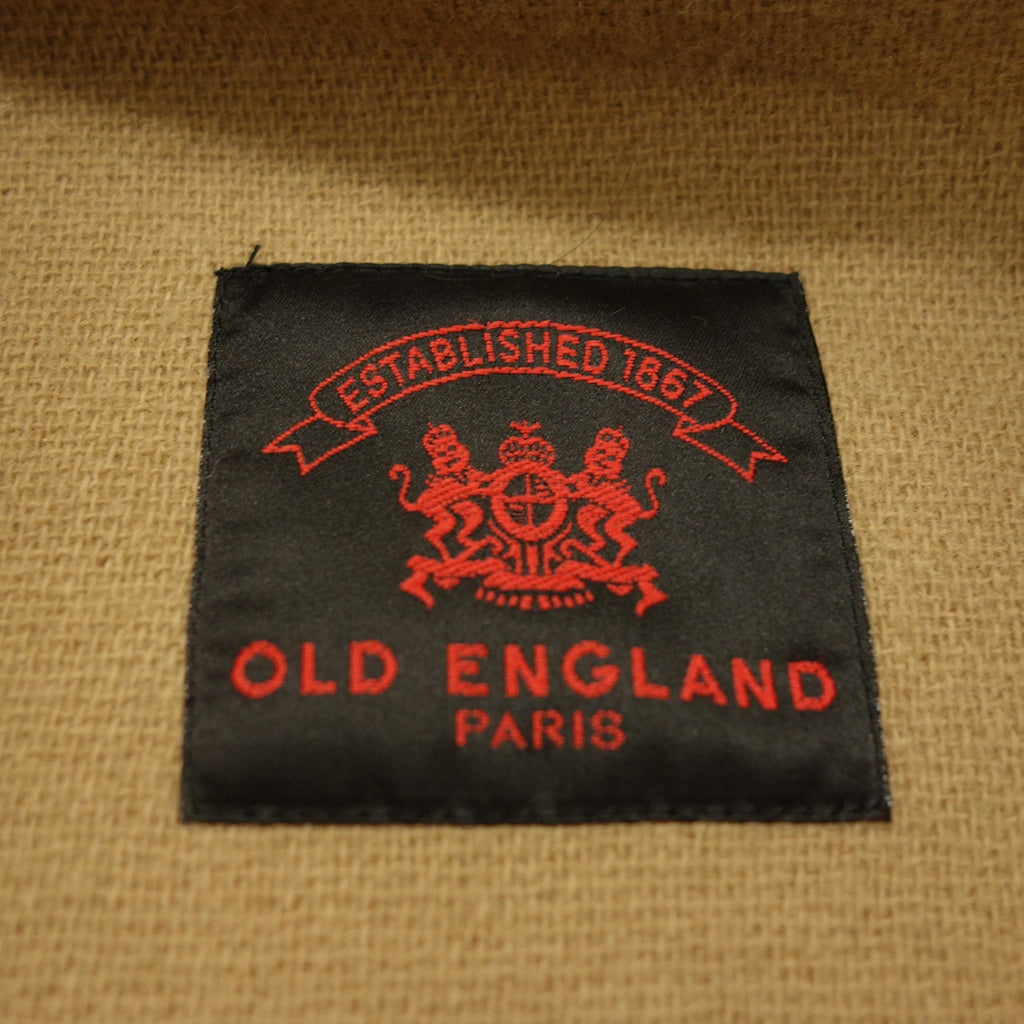 【OLD ENGLAND】オールドイングランド ヘリンボーンダッフルコート ムーアブルック社 イングランド製 ベージュ レディース サイズ 8