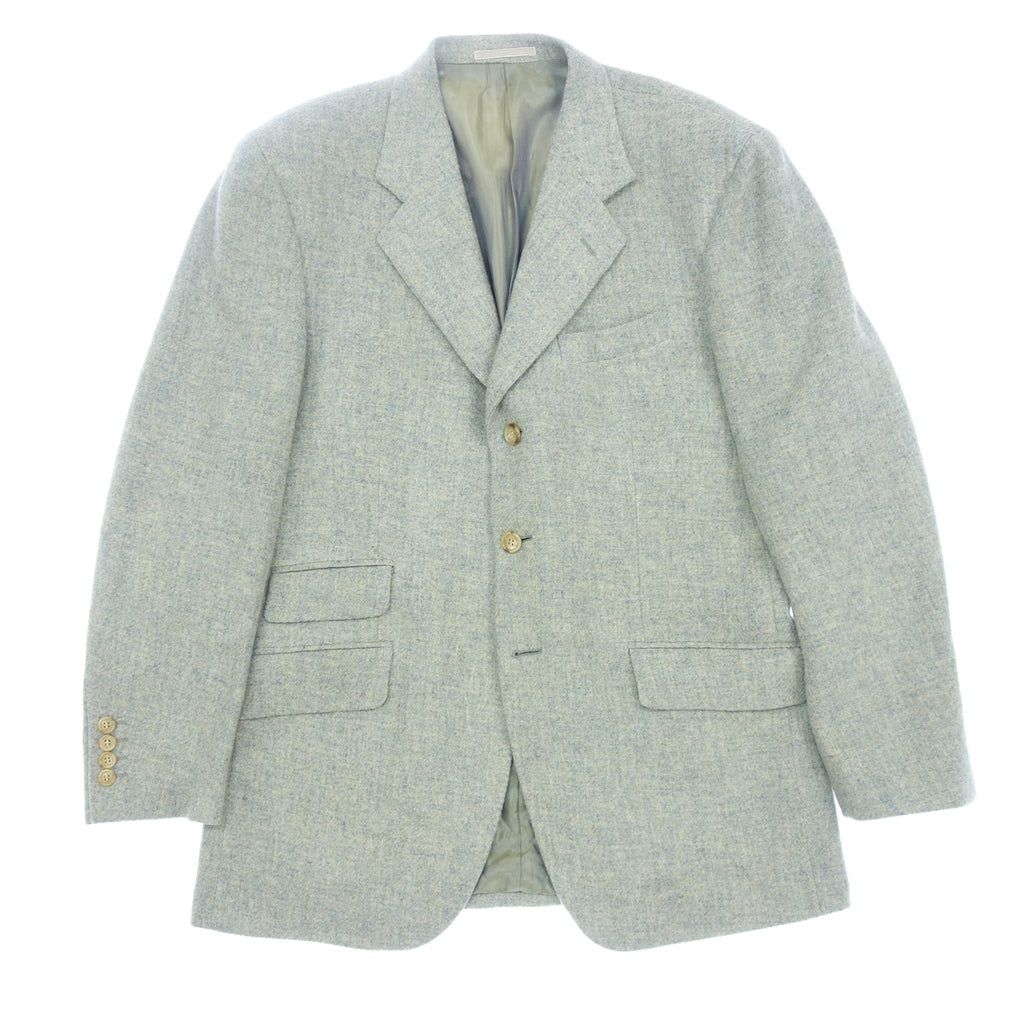 【BOGLIOLI】ボリオリ ツイード3Bジャケット MOON社ウール グレー(淡いミントグリーン) サイズ 50