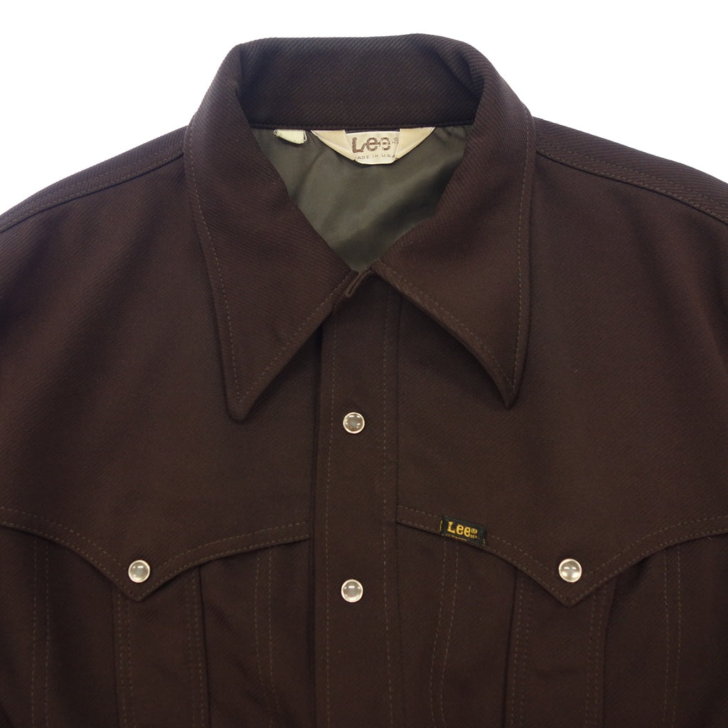 LEE】リー 1970's ウエスタンシャツジャケット USA製 ポリエステル100
