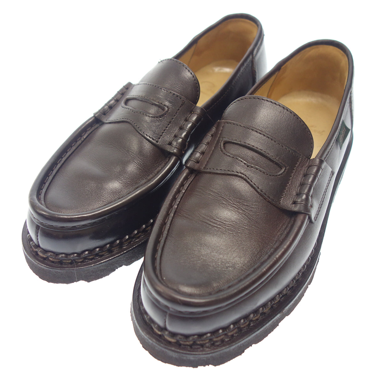 PARABOOT】パラブーツ ランス コインローファー カーフ カフェ UK6 