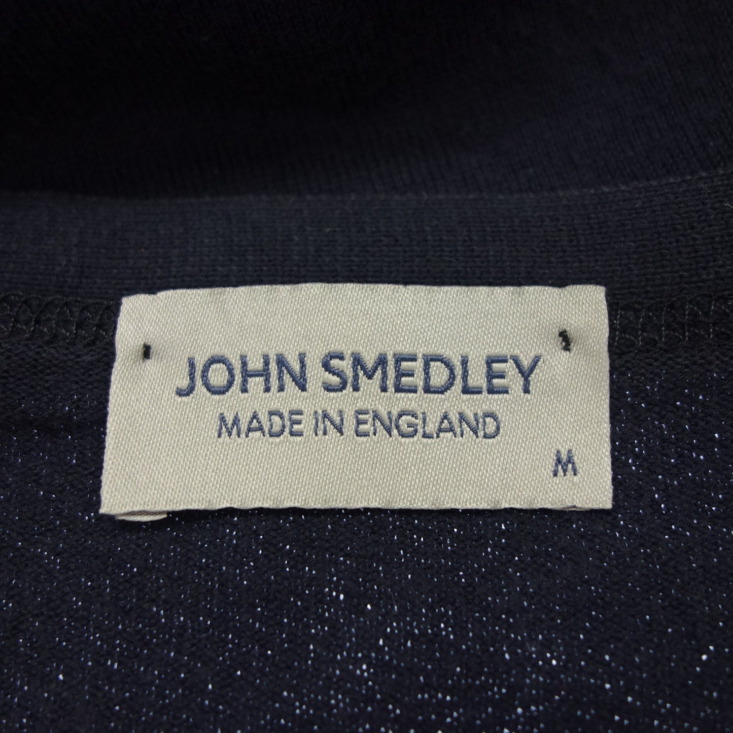 【JOHN SMEDLEY】ジョンスメドレー シーアイランドコットン カーディガン ネイビー サイズ M