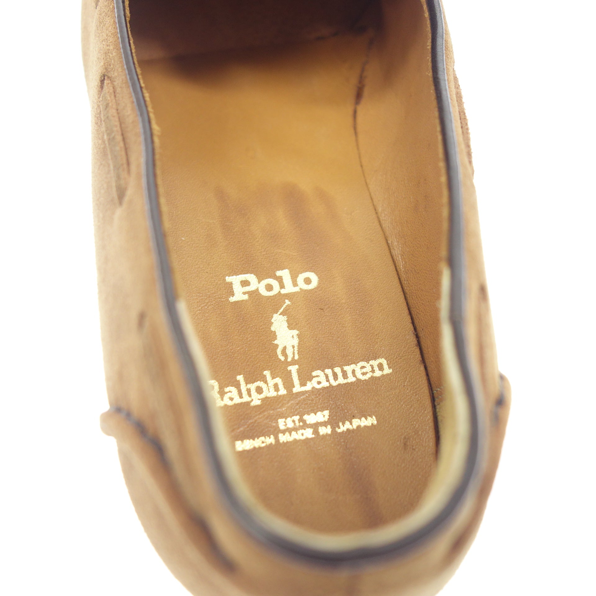 【Polo Ralph Lauren】ポロラルフローレン タッセルローファー スエード ベージュ サイズ 26.5 ラスト