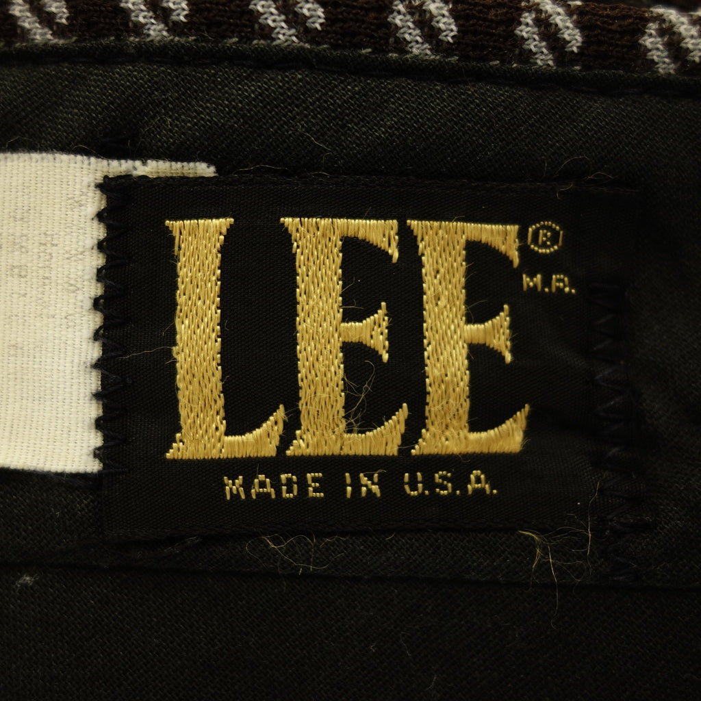 【Lee】リー 1980's STAPREST SLACKS ハウンドトゥース USA製 ブラウン