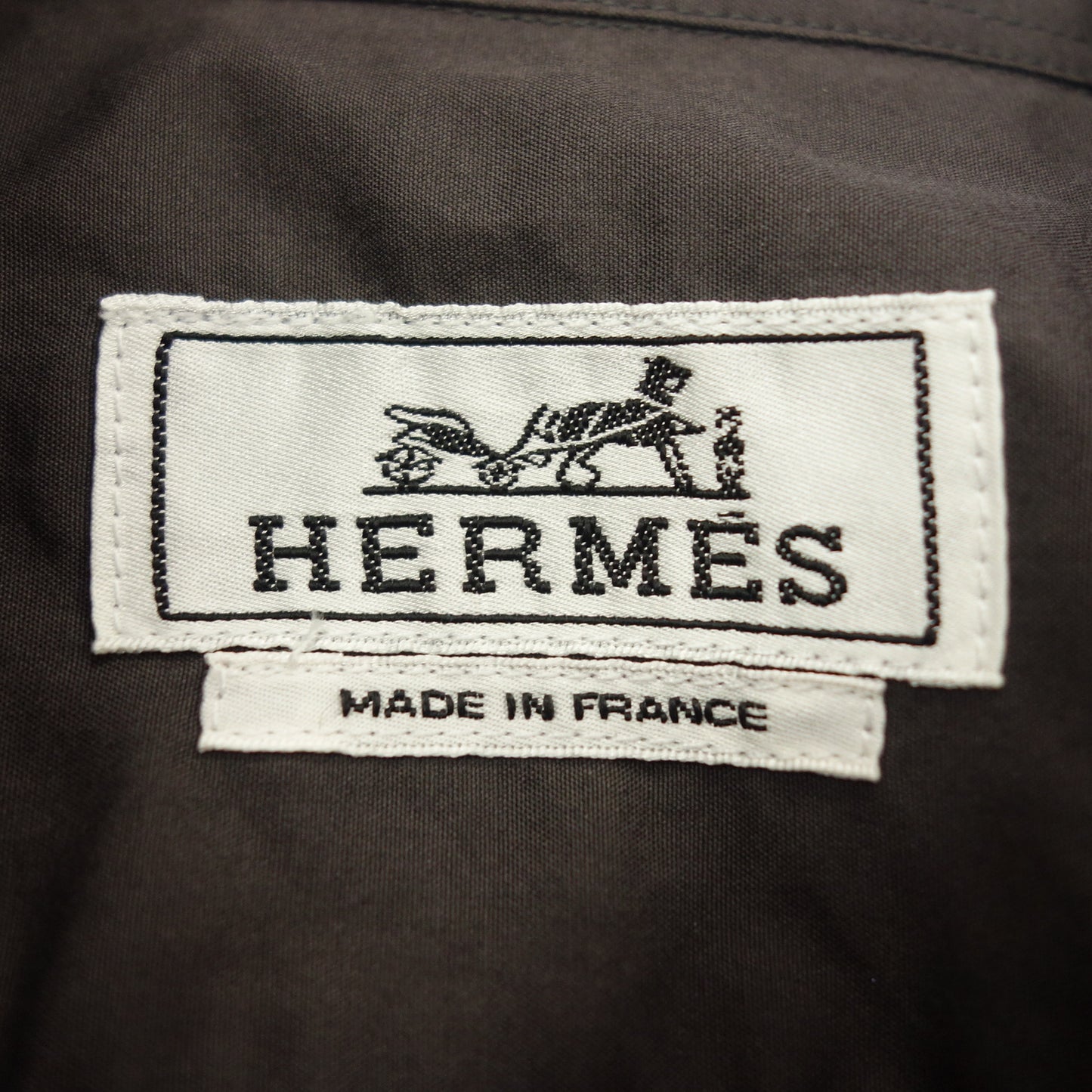 【Hermes】エルメス 20SS ハーフジップ コットンシャツ グレー サイズ 39