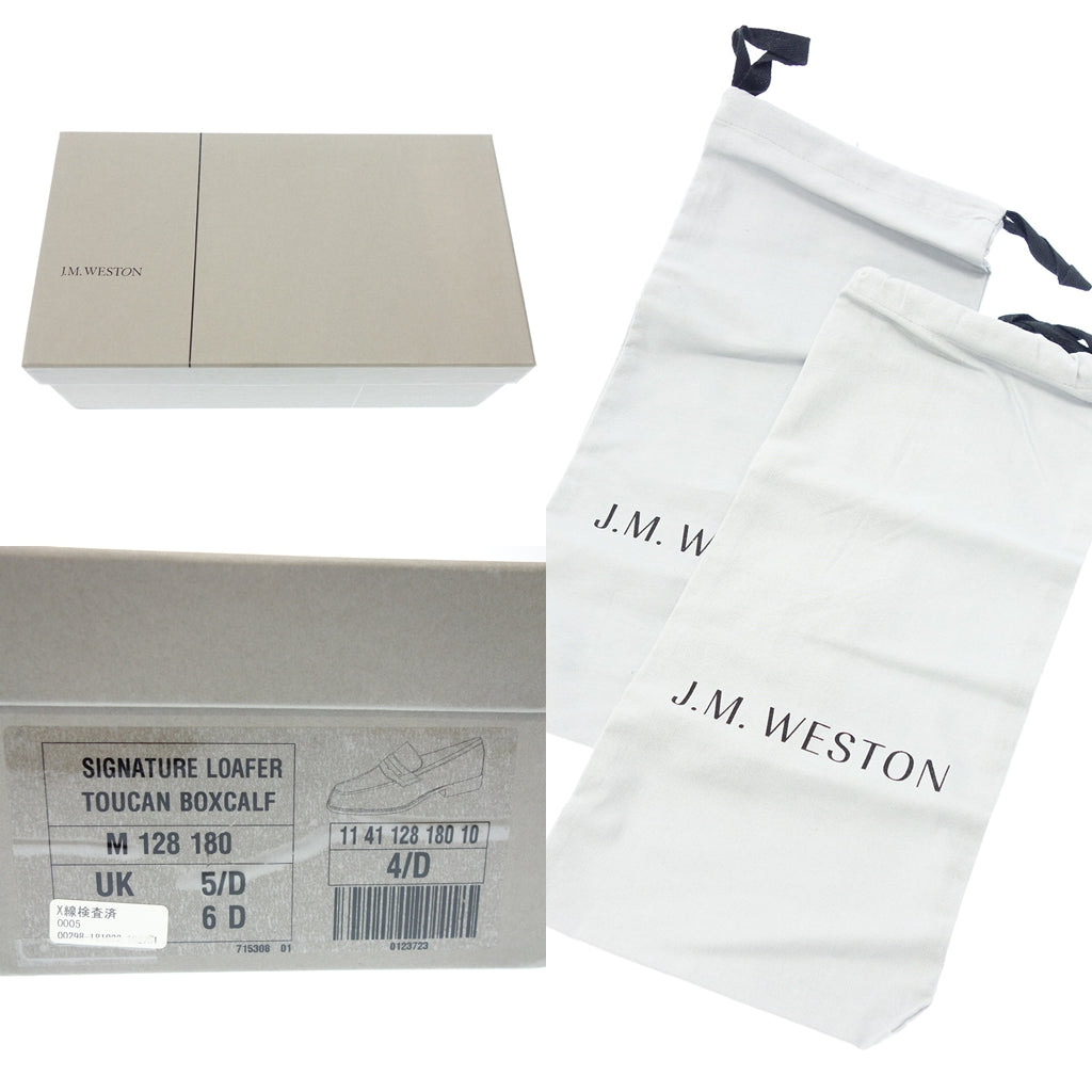 【J.M.WESTON】ジェイエムウエストン 180 シグネチャー ローファー カーフ バーガンディ サイズ 4D 41ラスト メンズ