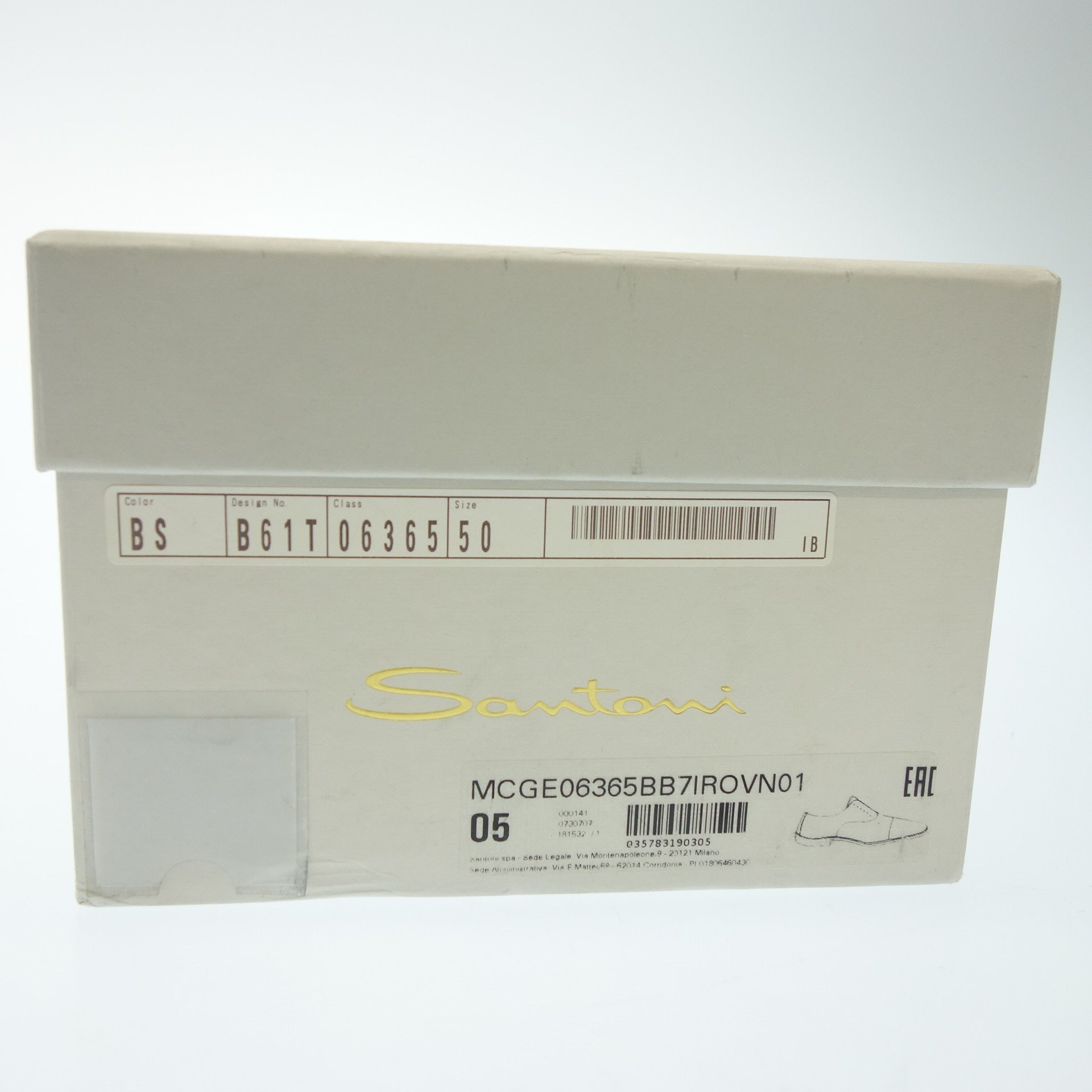 ⚫︎シューズ型ストレートチップSantoni/サントーニ/未使用/ストレートチップ　06365 B66A