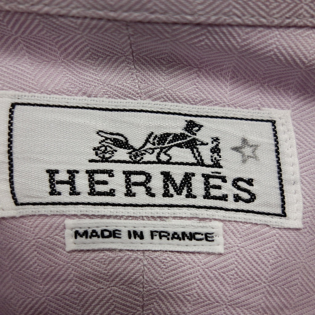 HERMES】エルメス レギュラーカラーシャツ フランス製 セリエボタン ...