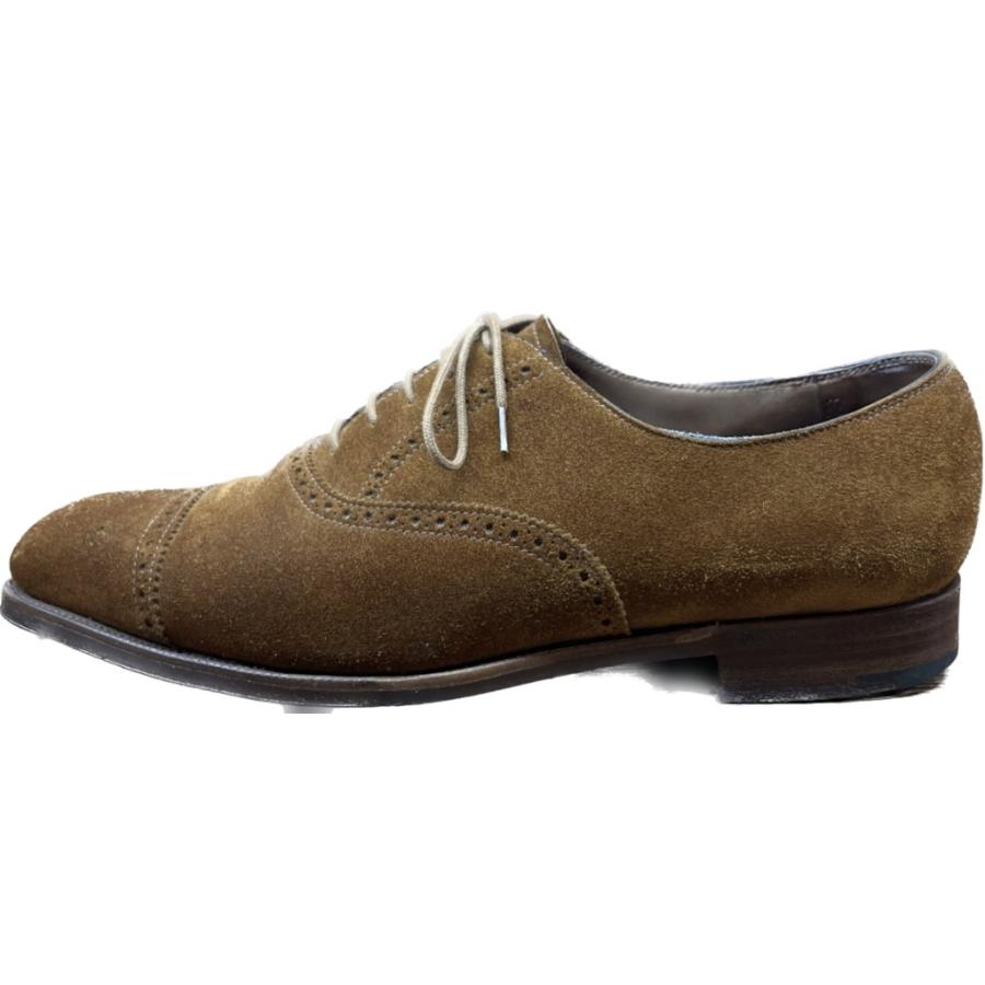 印象のデザイン EDWARD GREEN ブラウン スエード uk6E セミブローグ 靴 