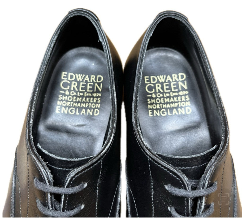 【EDWARDGREEN】エドワードグリーン BERKELEY パンチドキャップトゥ カーフ ブラック UK6E 82ラスト