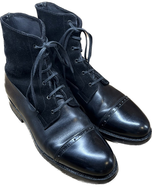 【Schnieder Boots】シュナイダーブーツ  パドックブーツ カーフ スエード ブラック サイズ サイズ表記無し ラスト
