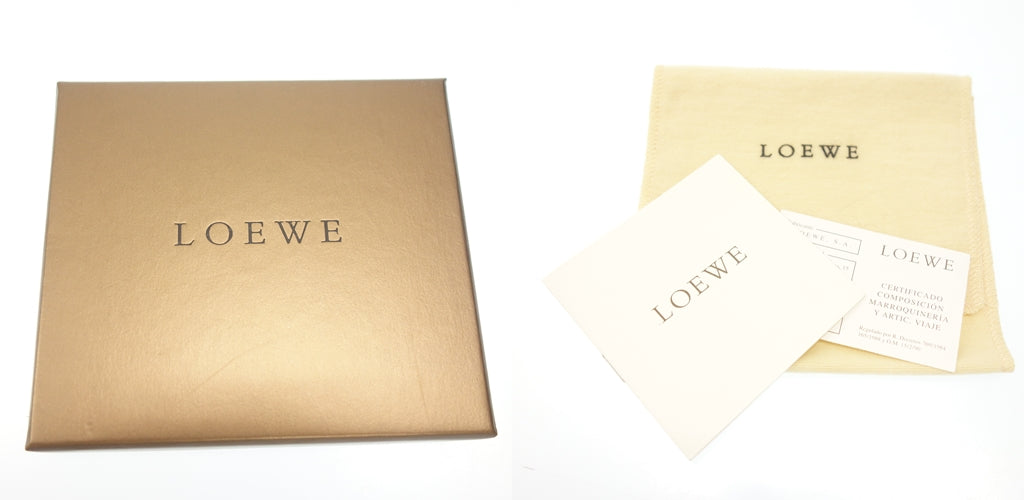 【LOEWE】ロエベ カード＆札入れ 二つ折りアナグラムレザーケース ブラック